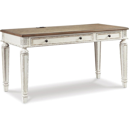 Realyn Farmhouse 60" Home Office Desk with USB Charging